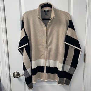 JONES New York zip poncho sweater